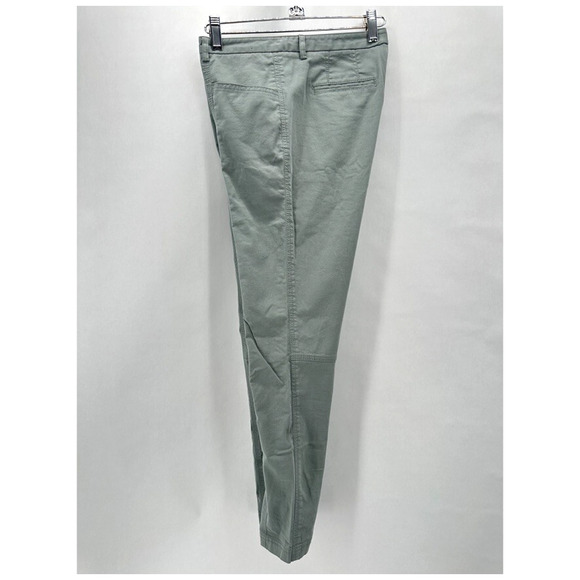 ATM Enzyme Wash Slim Ankle‎ Zip Pants Womens 4 Green Chino Preppy Quiet Luxury - Picture 7 of 12